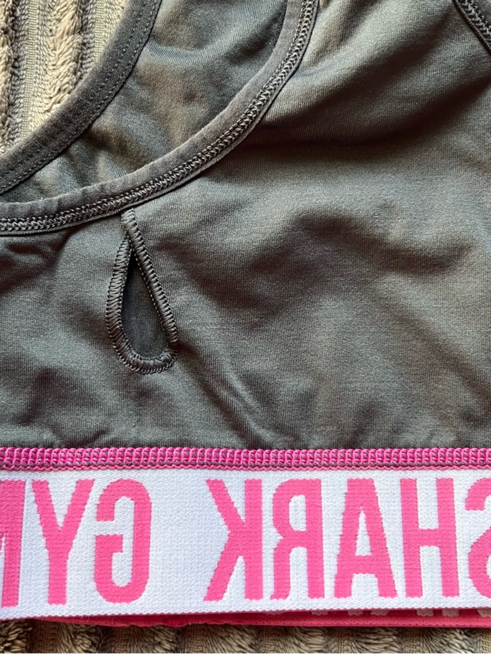 Gymshark Women’s Sports Bra Size XS / Small Unpadded Activewear Gray Pink - Picture 4 of 7